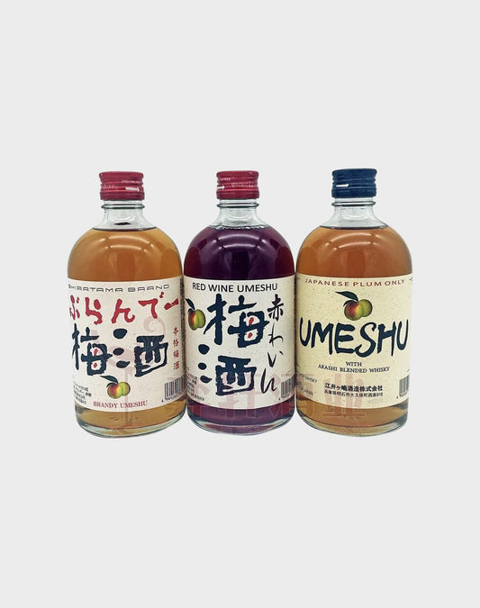 Akashi Umeshu Brandy, Red Wine and Whisky Set