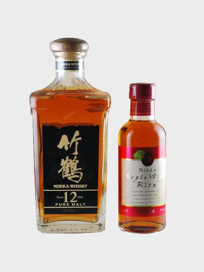 Nikka Taketsuru Story Pure Malt 12 Year Old & Apple Wine "Rita" Gift Set