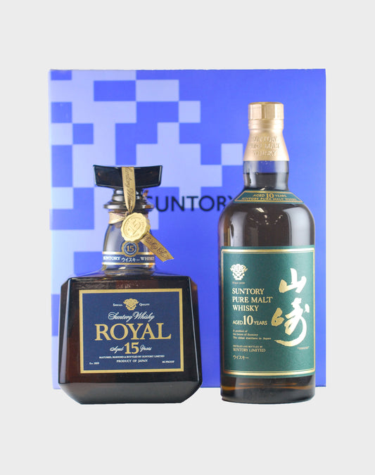 Yamazaki 10 Year Old Green Label & Royal 15 Year Old Blue Label