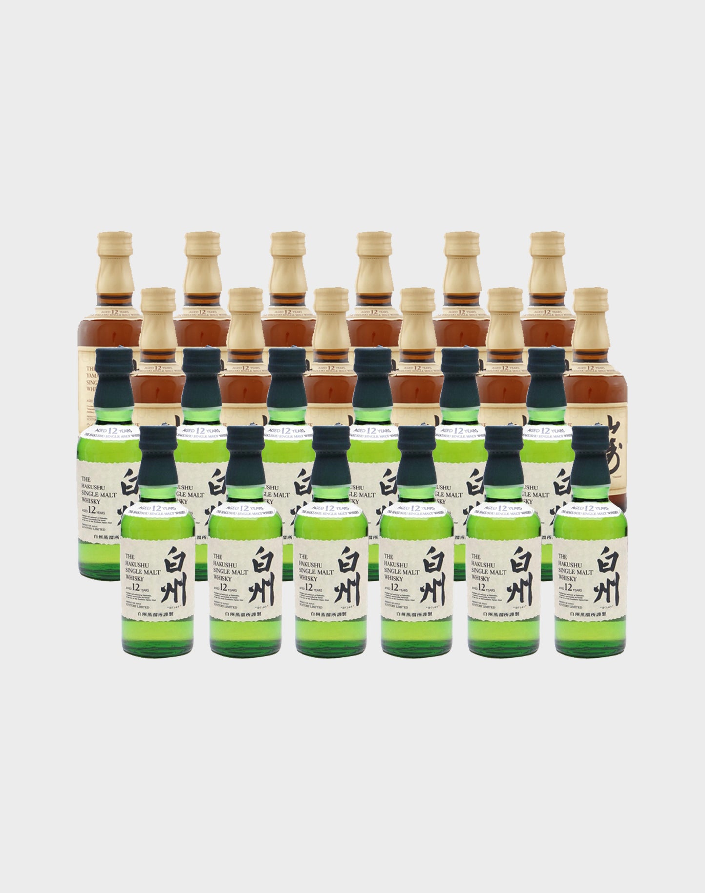 Suntory Yamazaki 12 & Hakushu 12 Year Old 50 ml (12 Bottles Each) 1 Case