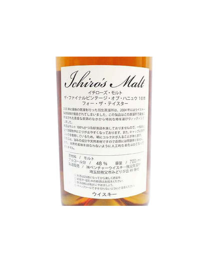 Hanyu Ichiro's Malt 10 Year Old The Final Vintage - For the Taster