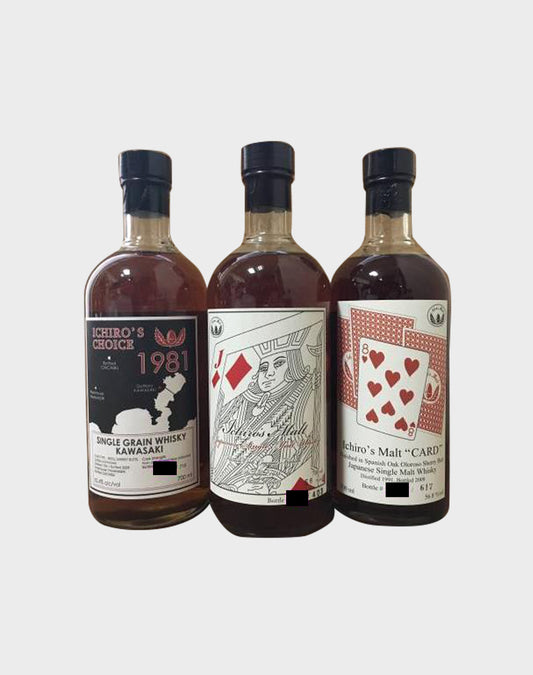 Ichiro's Malt Kawasaki and Hanyu Card Series Bottle Set