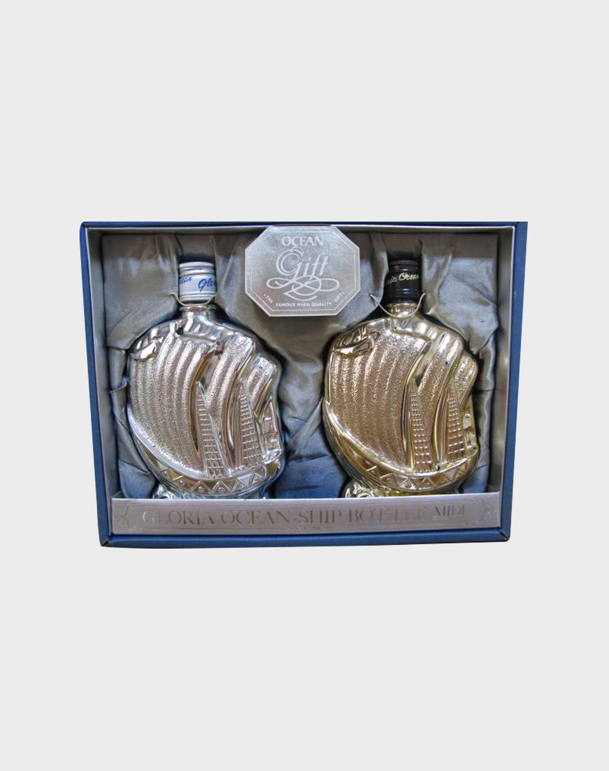 Karuizawa Gloria Ocean Ship Bottle Gold & Silver Set