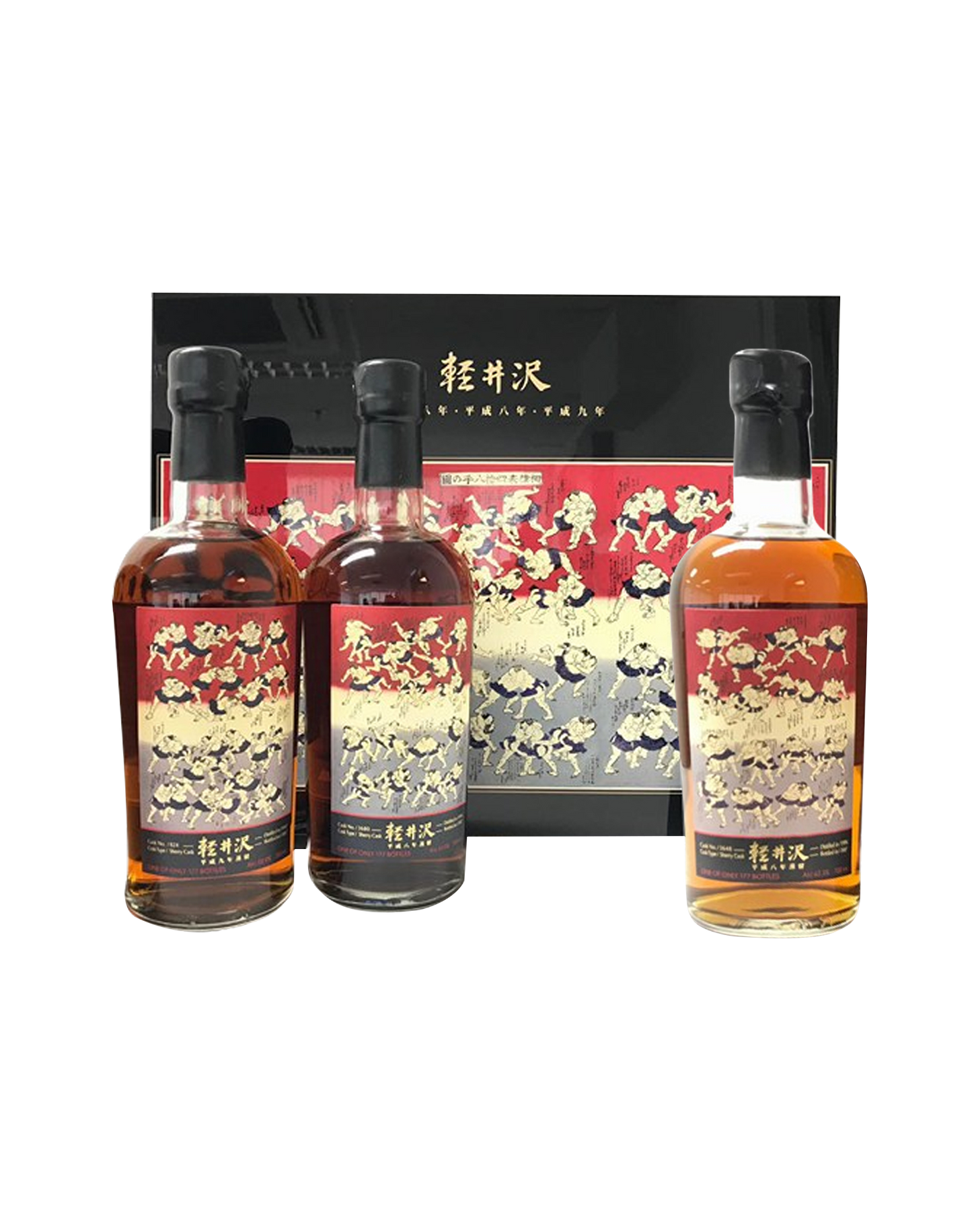 Karuizawa Sumo 48 Wrestlers – Three Bottle Set Cask #3680, 3648 & 824 (Price Upon Request)