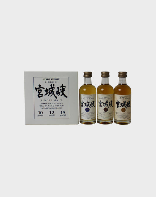 Nikka Miyagikyo 10, 12 and 15 Year Old Set