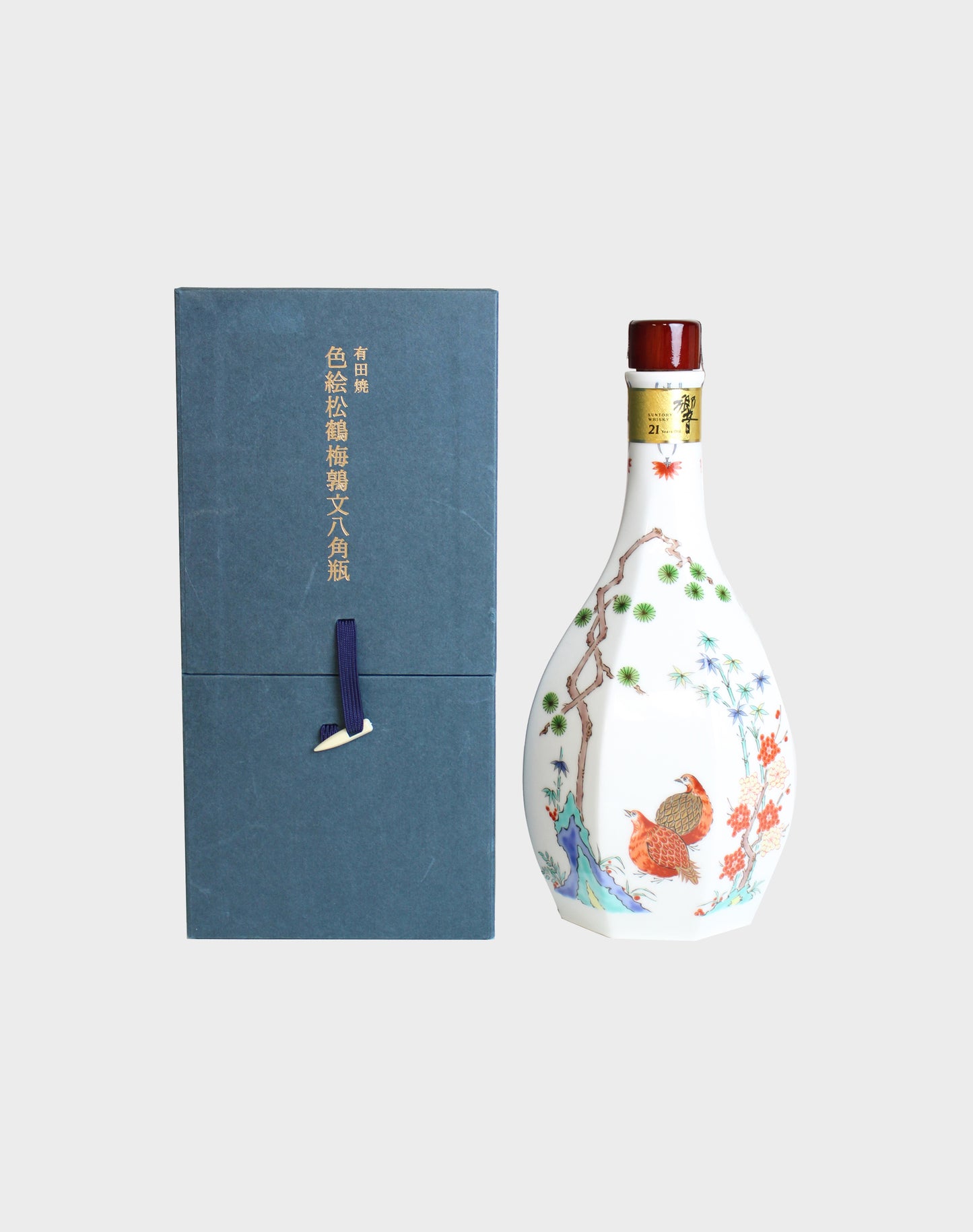 Hibiki 21 Year Old Whisky Octagonal Porcelain Bottle