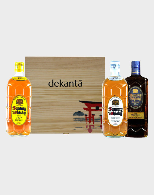 Suntory Square Bottle Set with Collectible Box