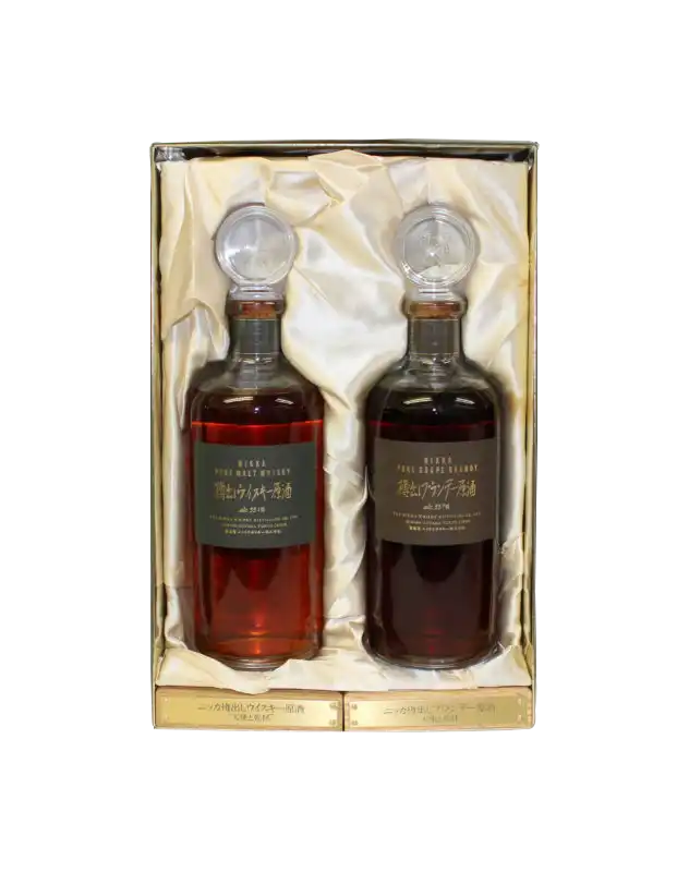 Nikka Pure Malt & Grape Whisky Tarudashi Genshu (Set)