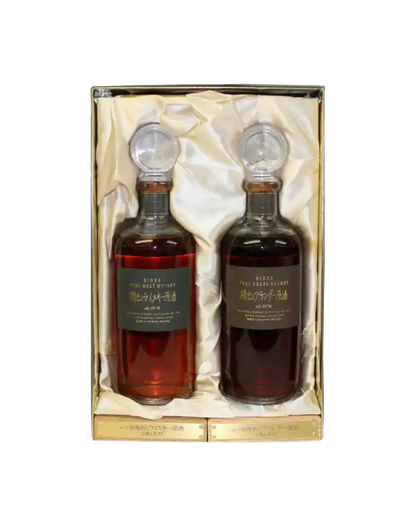 Nikka Pure Malt & Grape Whisky Tarudashi Genshu (Set)