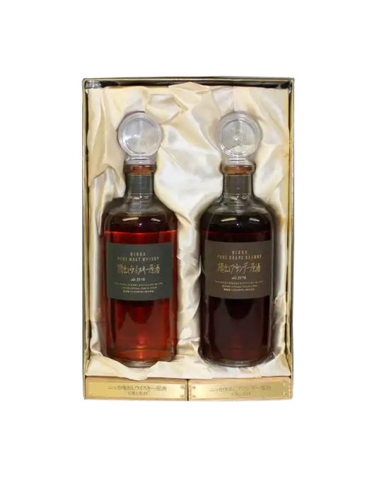 Nikka Pure Malt & Grape Whisky Tarudashi Genshu (Set)