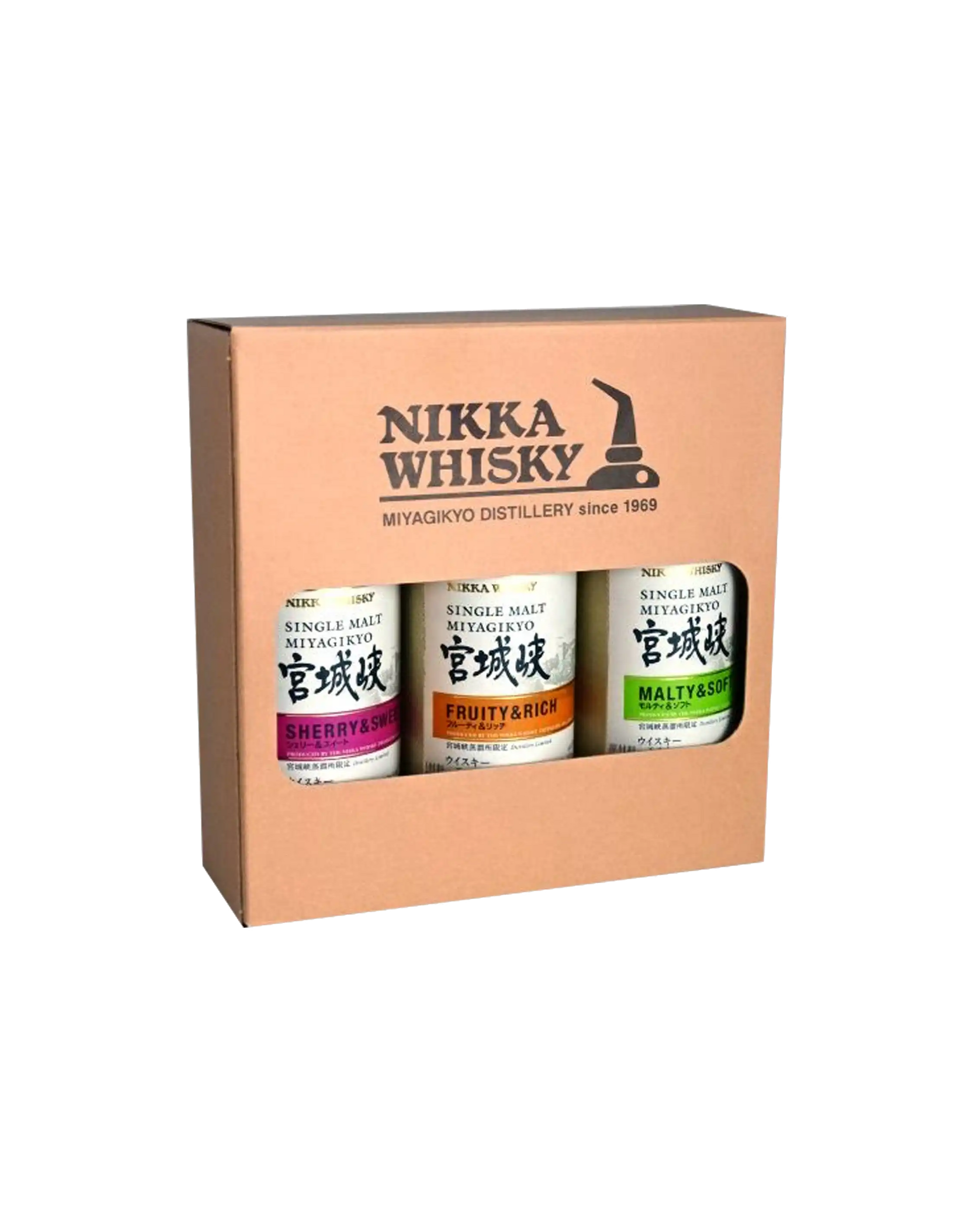 Nikka Miyagikyo Single Malt Set (3 Bottles) 180ml