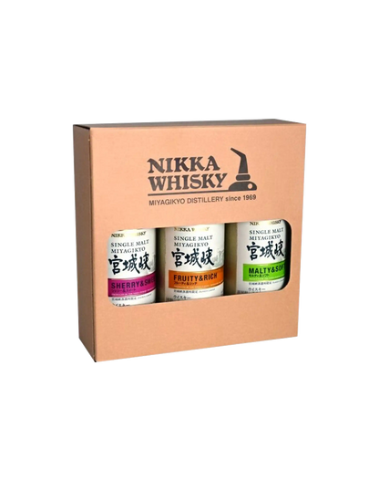 Nikka Miyagikyo Single Malt Set (3 Bottles) 180ml