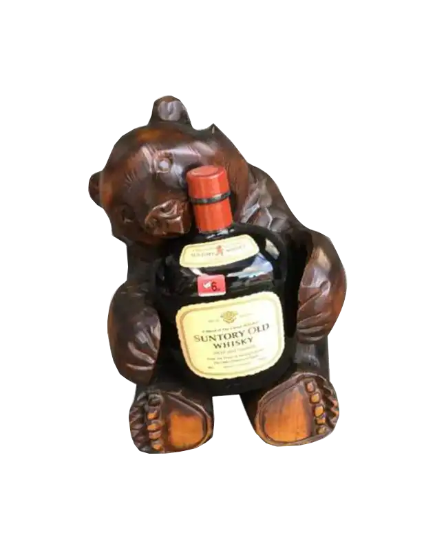 Suntory Old Mild and Smooth with Wooden Bear Stand