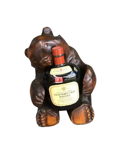 Suntory Old Mild and Smooth with Wooden Bear Stand