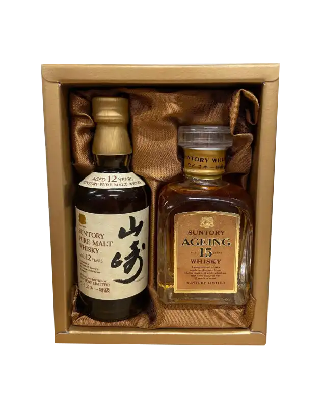 Yamazaki 12 Year Old Pure Malt & Suntory Ageing 15 Miniature Set