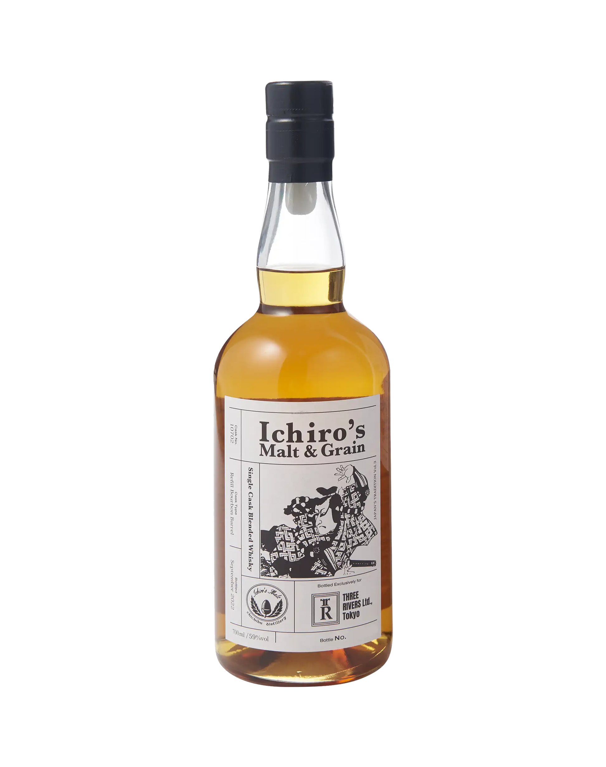 Ichiro's Malt & Grain Three Rivers Refill Bourbon Barrel #10702