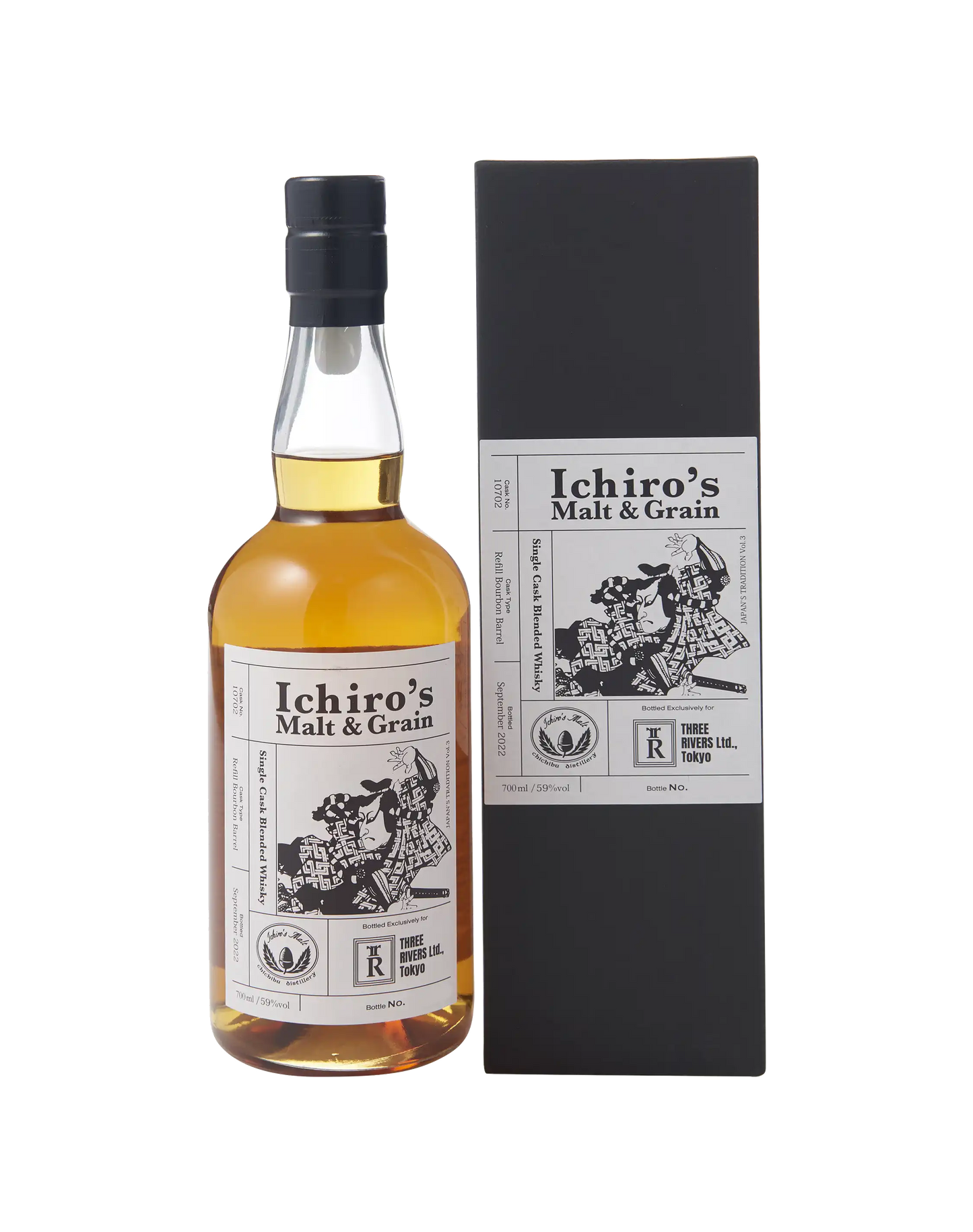 Ichiro's Malt & Grain Three Rivers Refill Bourbon Barrel #10702