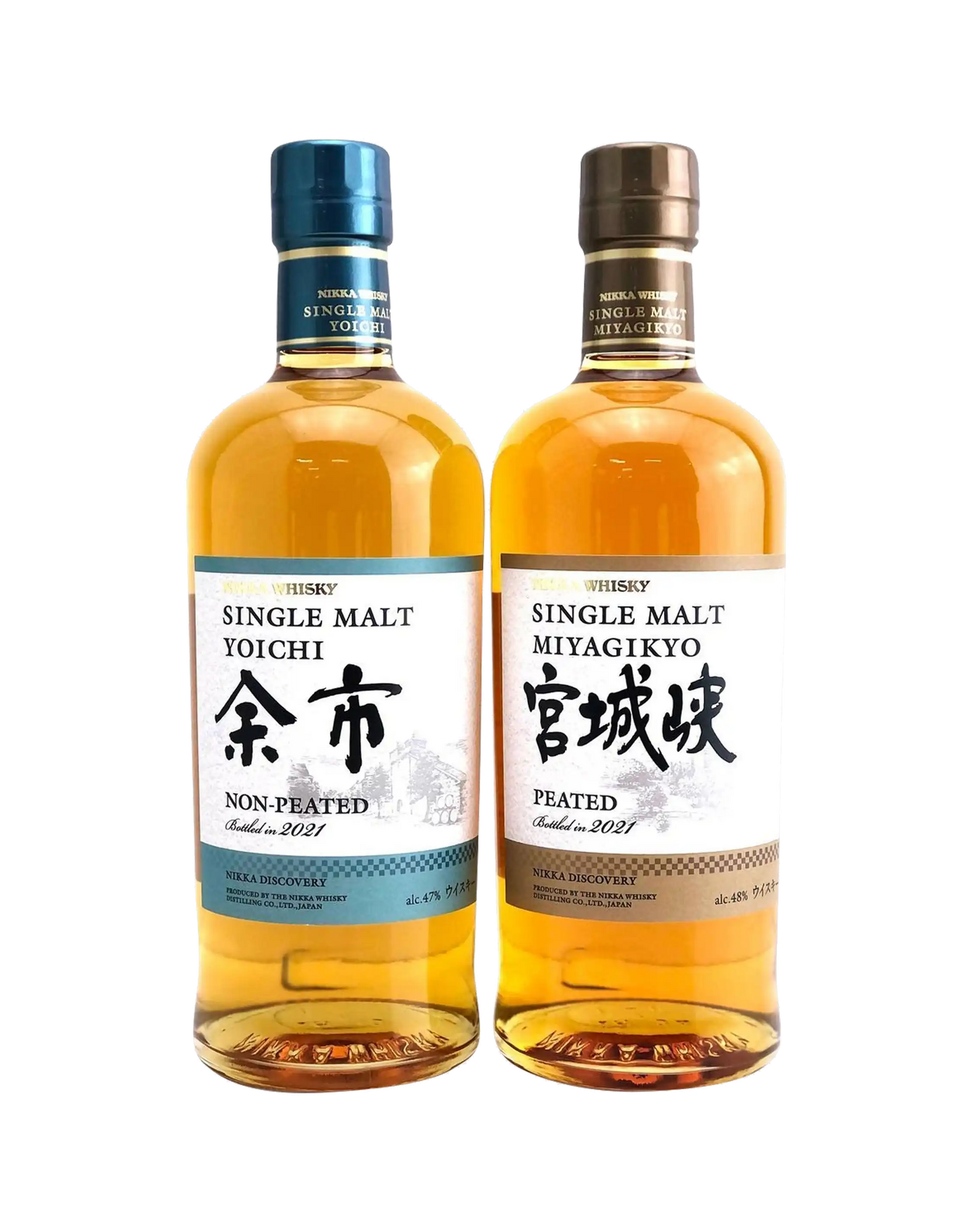 Nikka Discovery Miyagikyo Peated & Yoichi Non-Peated Set 2021