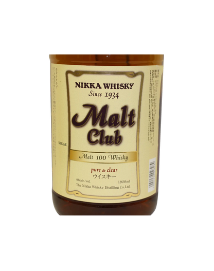 Nikka Whisky Club Malt 100 Whisky Pure & Clear
