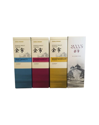 Nikka Whisky Yoichi Single Malt Set (4 bottles) 180ml With Box