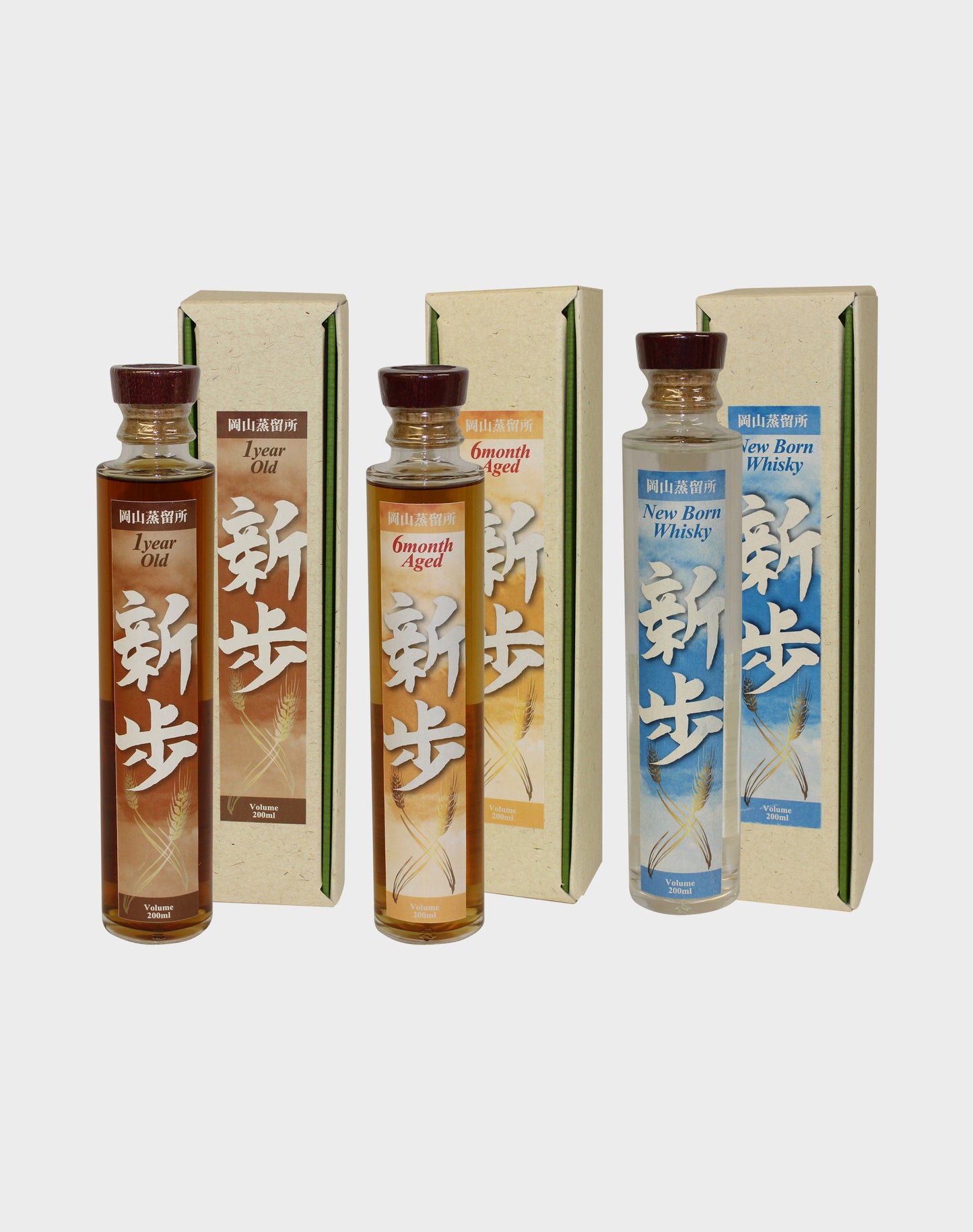 Okayama Distillery Malt Whisky Progress Bottle Set