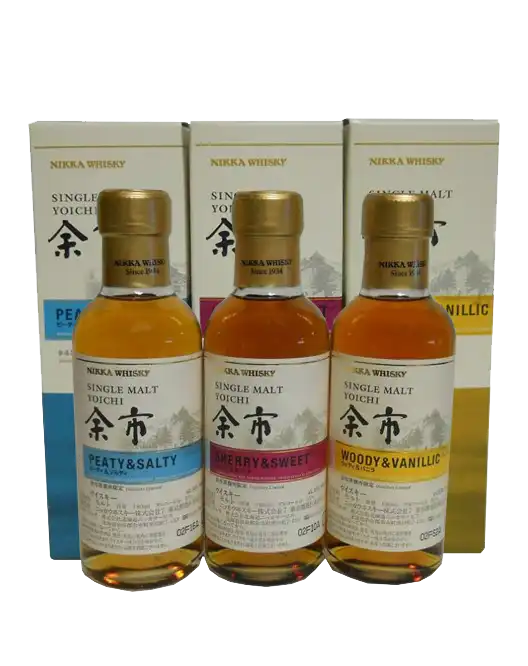 Nikka Yoichi Single Malt Set (3 Bottles) 180ml