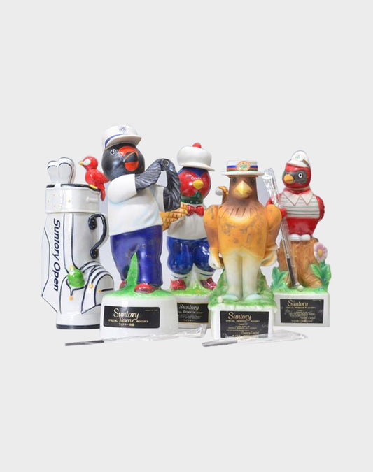 Suntory Open Golf Memorial Bottle Whisky - Pottery Bird Set