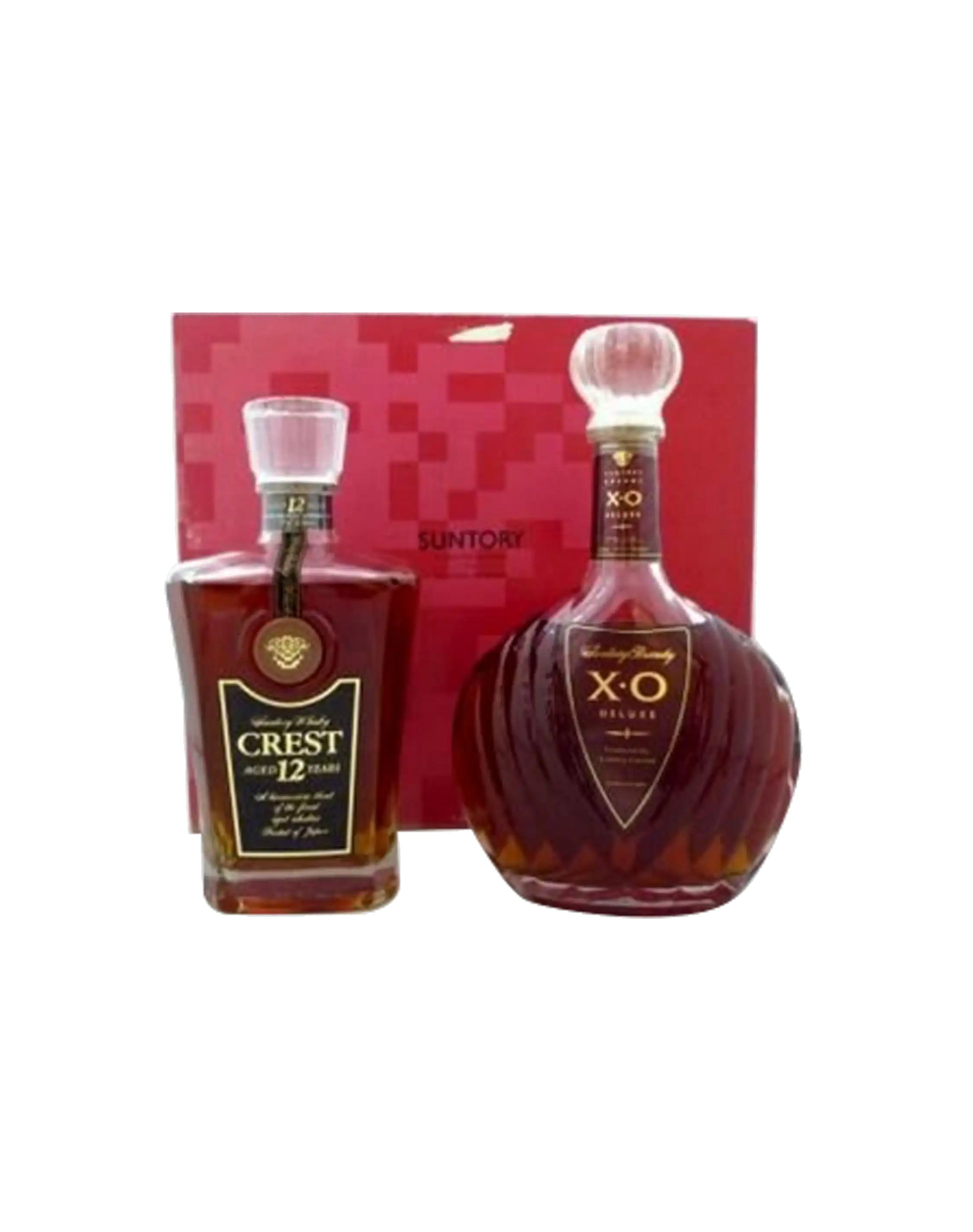 Suntory Crest Whisky & X.O Super Deluxe Brandy Gift Set | dekantā Suntory Crest Whisky & X.O Super Deluxe Brandy Gift Set | dekantā