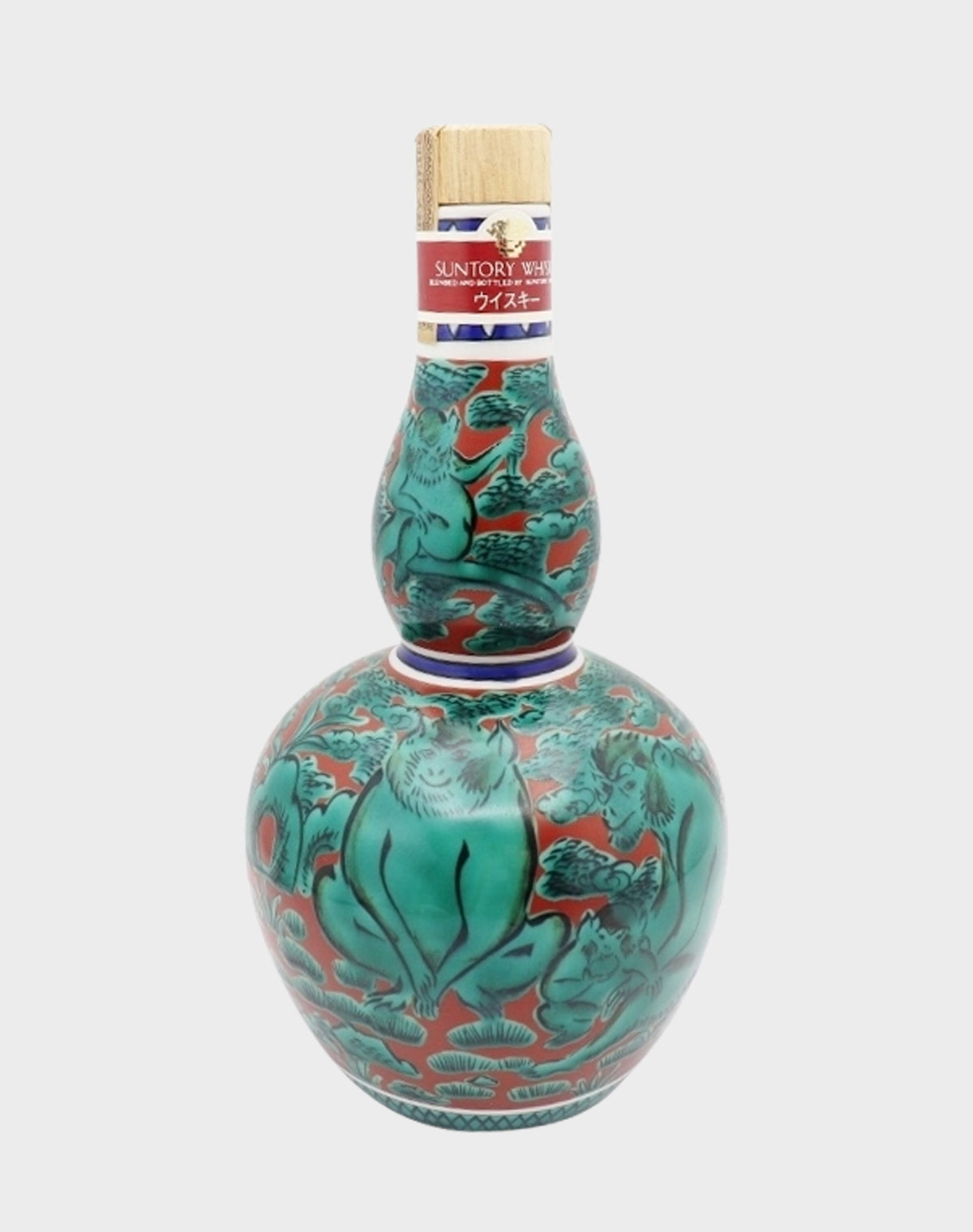 Suntory Kutani-Yaki Bamboo Gourd Bottle