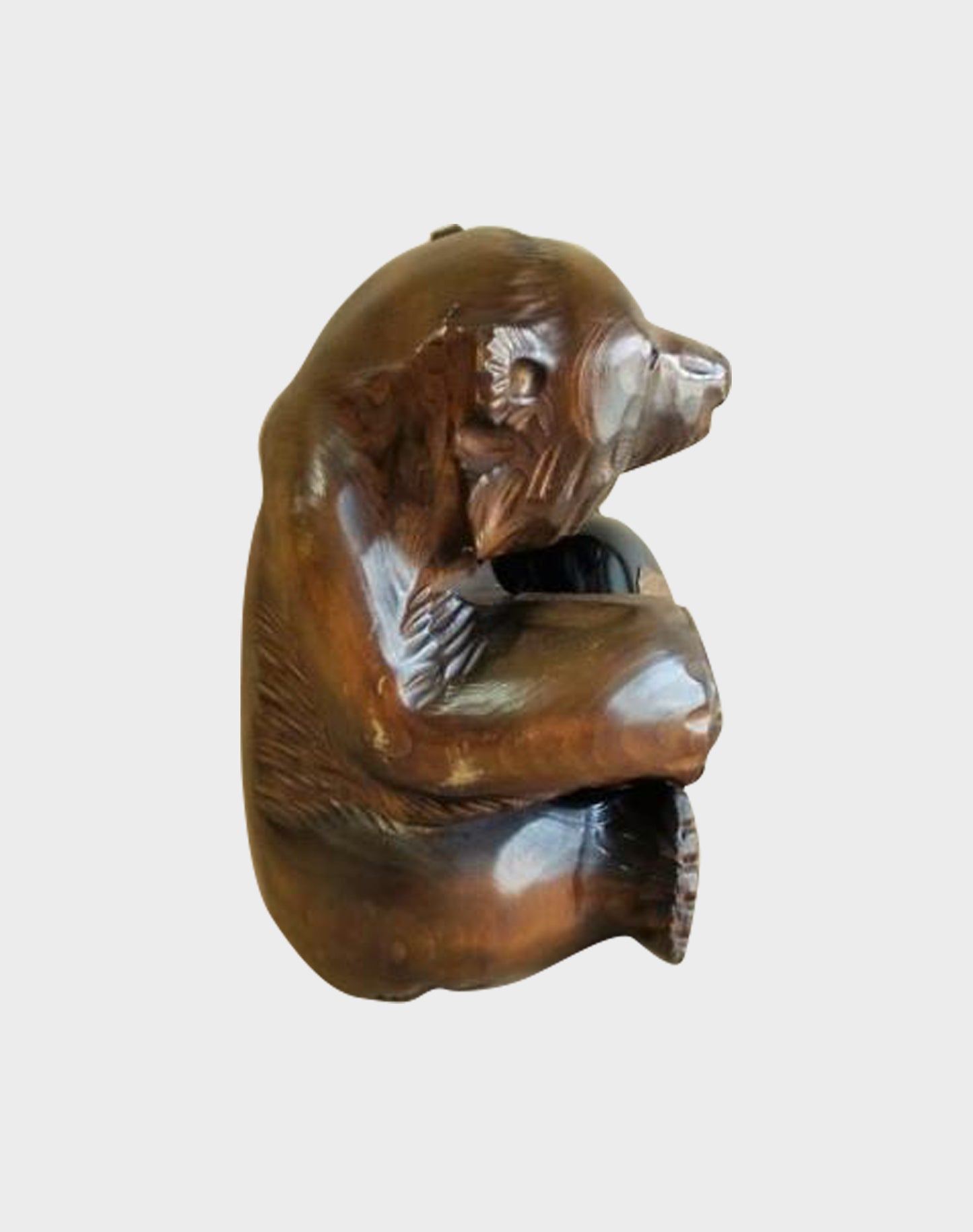 Wooden Bear Holder for Suntory Old (Whisky not included)