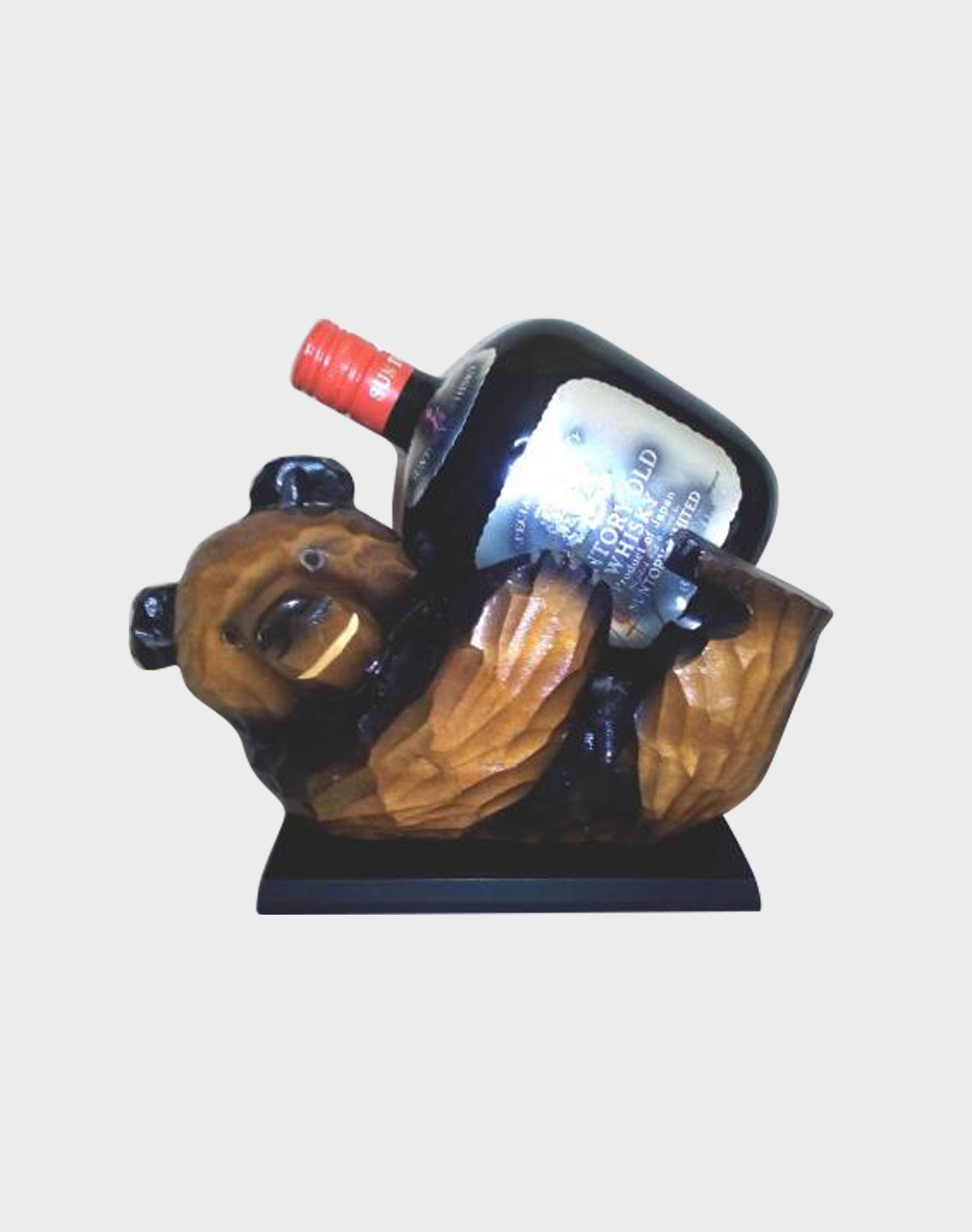 Suntory Old Whisky with Wooden Bear Stand