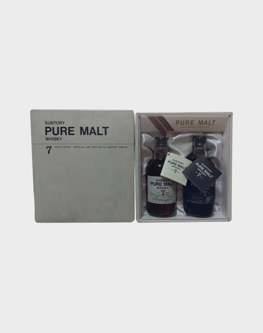 Suntory Pure Malt Whisky 7 Year Old Black & White Gift Set