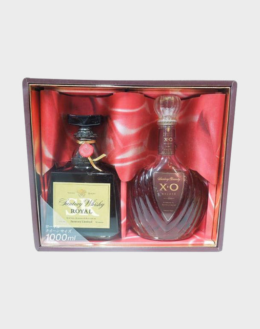 Suntory Royal "SR"  & Brandy X.O Deluxe Whisky Set