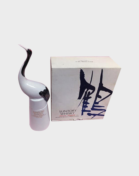 Suntory Whisky Reserve Crane Ceramic Bottle