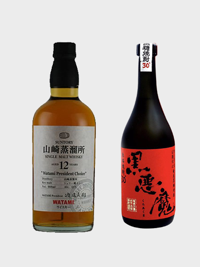 Suntory Yamazaki 12 Year Old “Watami President Choice”  Nishiiriri Black Demon Amami Shochu