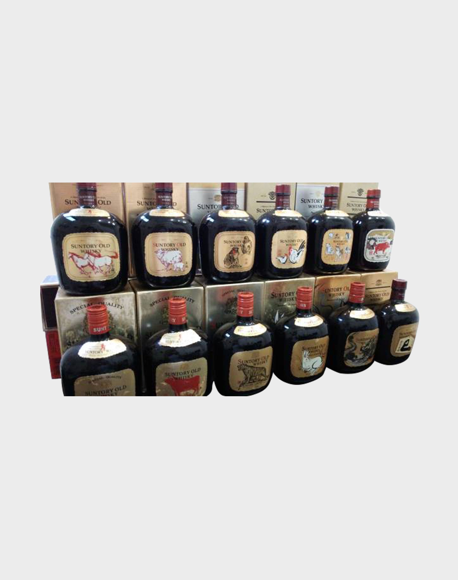 Suntory Old Whisky Complete Zodiac Set 12 bottles